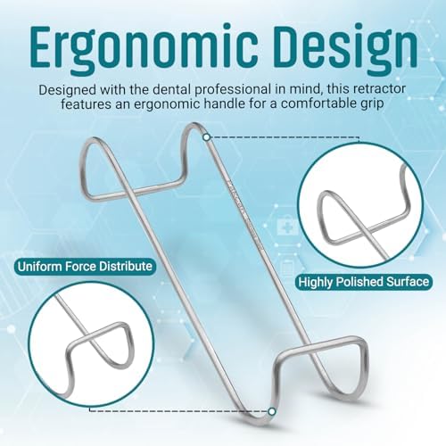 Dental Columbia Cheek Retractor 2 pc Set - High-Quality Surgical Stainless Steel, Ergonomic Design for Optimal Comfort - Autoclavable