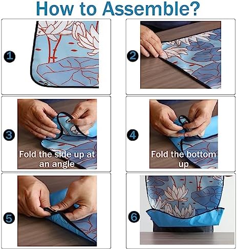 Yesland 3 Pack Adult Bibs for Elderly, Washable and Waterproof Bibs 30 x 19.5 Inch Clothing Protectors with Optional Crumb Catcher for Women Men Seniors Eating During Mealtime - Cherry Blossoms