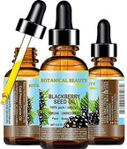 Botanical Beauty BLACKBERRY SEED OIL 100% Pure Natural Virgin Unrefined. Cold Pressed Undiluted Carrier Oil for Face, Skin, Body, Hair, Anti-Aging Face Oil (0.5 Fl Oz)