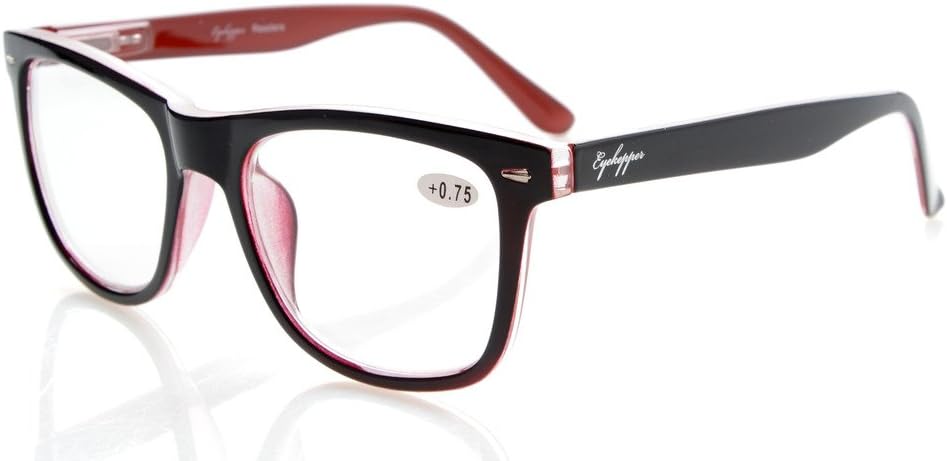 Eyekepper Readers Square Large Lenses Spring-Hinges Reading Glasses Women