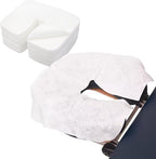 100PCS Disposable Face Cradle Covers Soft & Heavy Microfiber Massage Chair Cover Ultra Soft Non-Sticking Massage Headrest Covers for Massage Tables & Massage Chairs Latex-Free