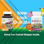 NaturesPlus Animal Parade Children's Chewable Multivitamin - 180 Animal-Shaped Tablets - Natural Assorted Flavors - Vegetarian, Gluten Free - 90 Servings