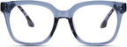 Oversized Reading Glasses for Women Men Large Square Frame Readers Trendy Eyeglasses with Spring Hinges