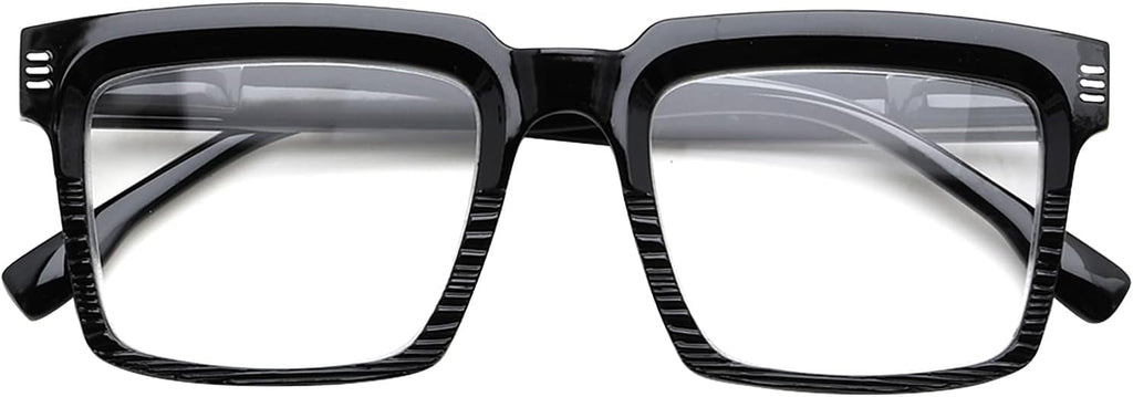 Eyekepper Design Reading Glasses for Women - Fashionable Oversized Readers - Black +1.25