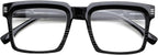 Eyekepper Design Reading Glasses for Women - Fashionable Oversized Readers - Black +1.25