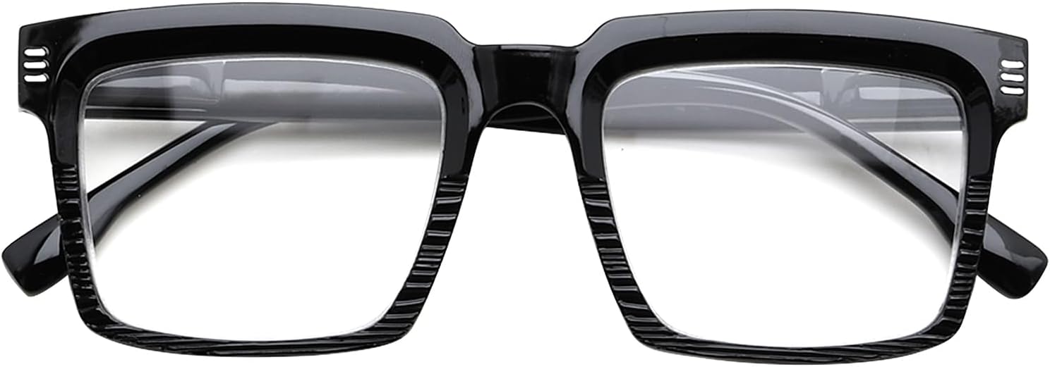 Eyekepper Design Reading Glasses for Women - Fashionable Oversized Readers - Black +1.25