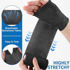TOBWOLF 12PCS Self Adherent Bandage, 4" x5yd / 10cmx4.5m Cohesive Elastic Bandage Wrap, Breathable Sports Tape for Wrist Ankle Knee Leg Sprains Swelling - Black