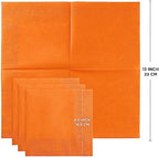 Sun Orange 3-Ply Disposable Lunch Napkins, 125 Count – Paper Cocktail & Party Napkins for Weddings, Birthdays, Bars & Events, EU Made