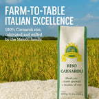 Riso Melotti Carnaroli – Premium Italian Rice for Risotto – Firm Texture, Low Starch – Ideal for Risotto & Rice Salads – Product of Italy – 2.2lb (1kg) Bag