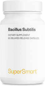 Supersmart - Bacillus Subtilis 3 Billion CFU per Day (High Potency) - Spore Probiotic Supplement | Non-GMO & Gluten Free - 60 DR Capsules