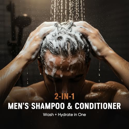Gift Baskets for Men - 7 Pcs Mens Body Wash & Skin Care Kit | All-in-One Grooming & Bath Gift Set with Cedrus Atlantica Scent | Birthday Gifts for Men, Husband, Boyfriend, Brother, Father