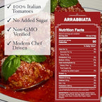 Carbone Arrabbiata Pasta Sauce | Tomato Sauce Made with Fresh & All-Natural Ingredients | Non GMO, Vegan, Gluten Free, Low Carb Pasta Sauce, 24 Fl Oz (Pack of 4)