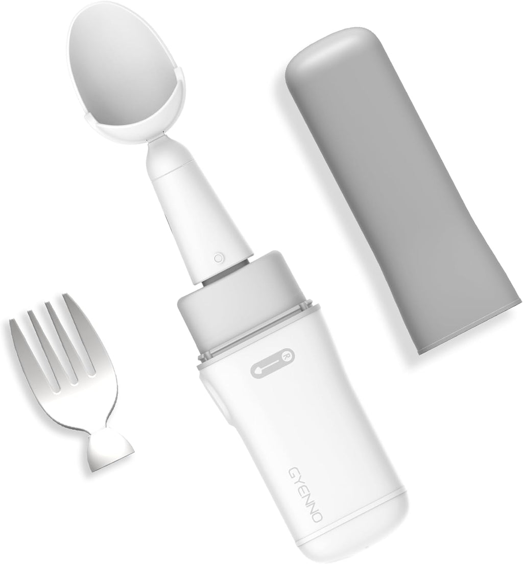 Parkinson Spoon for Essential Tremor and Parkinson's Disease, Parkinson Utensil with Active Stabilizing Technology, Adaptive Utensil for Elderly with Intelligent Eating Assistance