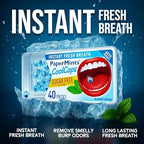 PaperMints CoolCaps Peppermint Breath Mints - Dual Action Liquid Capsules - Instant Fresh Breath Freshener, Fast-Disolves, Sugar-Free Mint Capsules 4 Pack of 40 pieces - 160 Total.