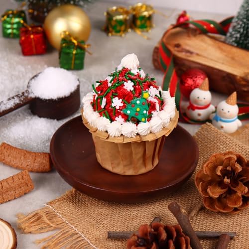 Christmas Tree Sprinkles for Cake Decorating Edible 4.2 ounce Snowflake Sprinkles Mix Red Green for Xmas Party New Year Cupcake Toppers Cookie Ice Cream Decorations Celebrations