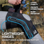 BioSkin Wraparound Hinged Knee Brace - Stays-in-Place Stability, Adjustable Compression Support for ACL/MCL, Meniscus & Arthritis, Lightweight Aluminum Side Hinges, Soft Breathable Hypoallergenic, Low-Profile (Small)