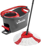 Vileda Turbo EasyWring & Clean Complete Set, Mop with Bucket and Power Spinner Plus Three Spare Bags Turbo Classic TOP Price, Red,white