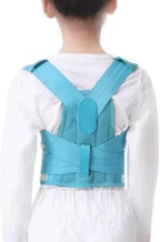 Posture Corrector for Kids and Teens, Scoliosis Back Brace Upper Back Stretcher, Adjustable Support Back Straightener for Improving Bad Posture and Preventing Slouching (Blue, Large)