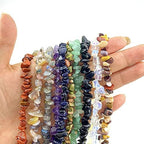260pcs Natural Amethyst Crystal Beads Chips 5mm to 8mm Irregular Gemstone Beads with Holes DIY for Bracelet Necklace Earrings Jewellery Making Craft 32 inch