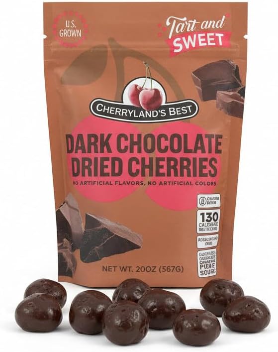 Cherryland's Best Dark Chocolate Covered Cherries, 20 oz resealable bag