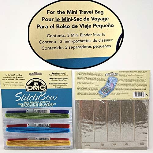 StitchBow Mini Travel Bag with Floss Holders, Mini Binder Inserts & YT 6 Plastic Hoop