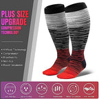 Plus Size Compression Socks Wide Calf for Women & Men 20-30 mmhg-Extra Wide Calf Knee High Support Socks