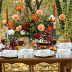 A Little Pumpkin is On The Way Napkins 40Pcs Little Pumpkin Napkins Pumpkin Baby Shower Party Decorations Fall Pumpkin Floral Paper Napkins for Boys Girls Baby Shower Gender Reveal Party (Blue)