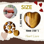 20PCS Tiger Eye Healing Crystals Stones Heart Shaped Love Polished Crystal Natural Cute Pocket Palm Thumb Worry Stone Reiki Wholesale Set Balancing Meditation Mothers Day Bulk Gifts for Women