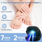 Nail Fungus Laser Treatment LED Light Device - At-Home Toenails & Fingernails Care, Rechargeable Light Treatment for Thick, Discolored Nails (Black)