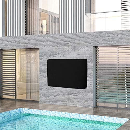 Outdoor TV Cover for 36 to 38 inches LCD, LED, Waterproof, Weatherproof and Dust-Proof TV Screen Protectors with Cleaning Cloth (38 inch,Black)