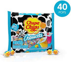 Chupa Chups Lollipops, 40 Candy Suckers for Kids, Cremosa Yogurt, 2 Assorted Creamy Flavors, for Gifting, Parties, Office, 40 Count