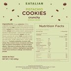 EATALIAN by AMZ BETTER Pistachio Cream with Sweet Crunchy Cookies, 7 oz/200 gr, Delicious Spread with a Uniquely Sweet Taste, Ideal on Bread, Excellent for Dubai Chocolate, Made in Italy