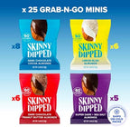 SkinnyDipped Snack Attack Minis Almond Variety Pack, Healthy Snack, Plant Protein, Gluten Free, 0.46 oz Mini Bags, Pack of 25