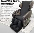 Massage Chair Cover, Full Body Shiatsu Massage Chair Cover with Drawstring, Waterproof & Dustproof Cover, Skin-Friendly Milk Silk Fabric,Black,Full Body