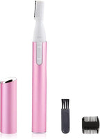 LAIKME Electric Eyebrow Trimmer for Women, Facial Hair Razor Removal for Men, Mini Epilator for Bikini, Remover for Face, Chin, Peach Puzz, Lips, Body, Arms, Legs, Battery Operated (Pink)