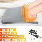 Electric Foot Heating Pad Large Pocket Prevent Slip USB Power Supply Electric Heated Foot Warm Foot Heater Suitable for Heat at Home and Office