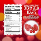 Candy Hearts | 2-Pound Bag | Cherry Hearts Jelly Candy | Gelatin Free Cherry Jellies for Buffets, Party Favors, Gifting & Snacking | Nostalgic Chewy Treat