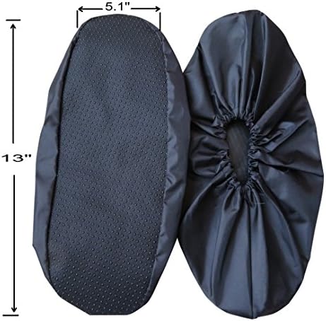 Washable Reusable Shoe Boot Covers - Non-Slip, Water-Resistant (2 Pairs, Large) for Contractors & Households - Keep Carpets, Floors, and Rooms Clean