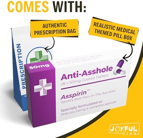 Funny Joke Pill Box Prank - Gag Gifts for Men & Women Unique Inappropriate Novelty Gift Birthday Gifts for Women Rude Silly Presents for Boyfriend Dad Uncle
