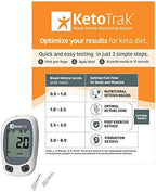 KetoTrak Blood Ketone Testing Kit, 1 Meter, 10 Ketone Strips, 1 Lancing Device, 10 Lancets, Optimize Your Result for Keto Diet by KetoTrak