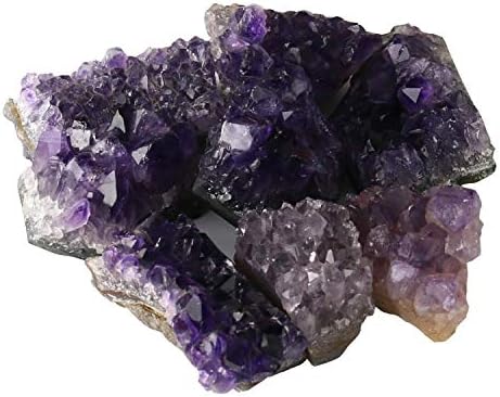 Raw Amethyst Stones and Crystals Rock, Natural Amathesis Crystal Clusters, Geodes with Crystals, Cuarzo Amatista Original, Real Amethyst Crystals Geode, Gemstones, Healing Crystals(0.11Lb)