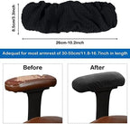 Office Chair Arm Armrest Covers – Stretchable Slipcover Protector Sleeve for Computer Gaming Desk Rotating Chairs Easy Install & Clean, Comfortable (Matt Black, 1 Pair)
