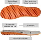 Knixmax Men's Sport Shoe Insoles Orthotic Inserts with Arch Support Breathable Cushioning Shoe Pads Relieve Foot Pain Water Sandals Insoles Beige EU 45