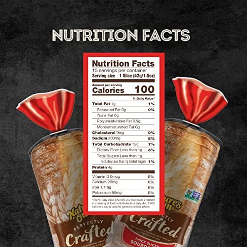 Nature's Own Perfectly Crafted Sourdough Bread, Thick Sliced Non-GMO Sourdough Bread, 22 oz Loaf