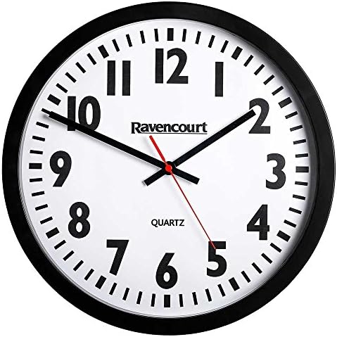 NRS Easy to See Quartz Wall Clock, Large, 35 cm