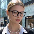 Oversized Square Blue Light Blocking Glasses for Women and Men - Gaming & Computer Anti-Fatigue