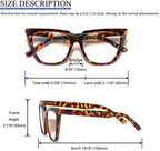 Cat Eye Reading Glasses for Women 3 Pack Oversized Blue Light Blocking Computer Readers +1.5