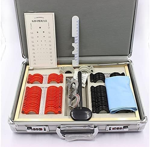 Generic Optical Trial Lens Set,Precise Optical Lens Optometry Kit,Trial Lens Set,Optometry Equipment Optical Trial Lens Set Case Free Trial Frame 104 Pcs/set