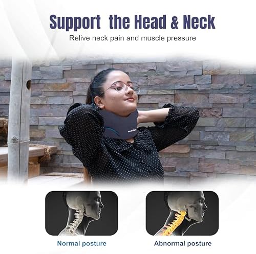 Wonder Care Neck Brace for Sleeping - Cervical Collar Relief Neck Pain and Neck Support Soft Foam Wraps Cervical Spine Pressure for Women & Men, Medium