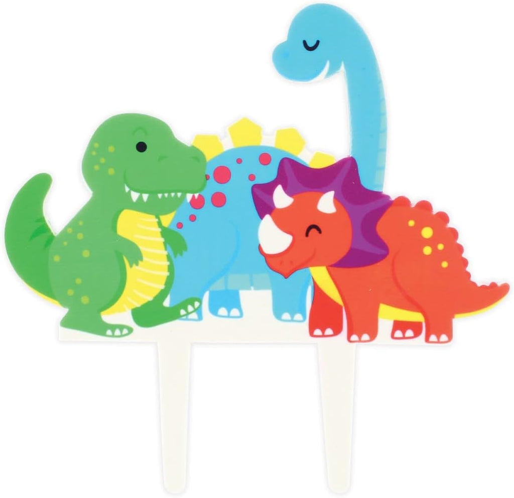 CULPITT Dinosaur Pic Cake Topper, Pack of 1, Gum Paste Cake Decorations For Birthday Cake, Colourful Time-Saving Topper, Multicolour, 21361